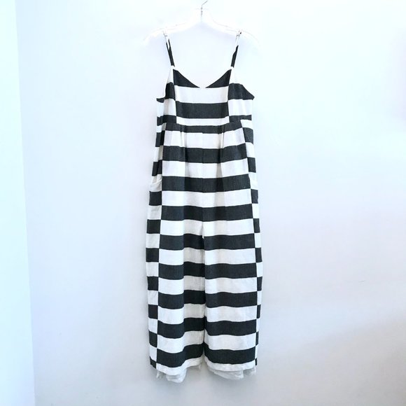 Mara Hoffman Easy Jumpsuit Stripe Black and White - Picture 2 of 9
